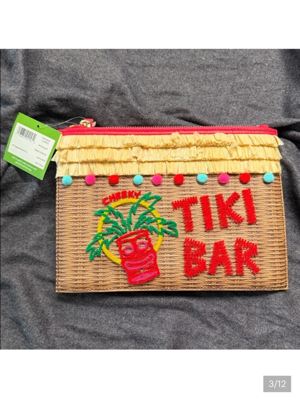 Kate Spade "Breath of Fresh Air" Tiki Bar clutch NWT